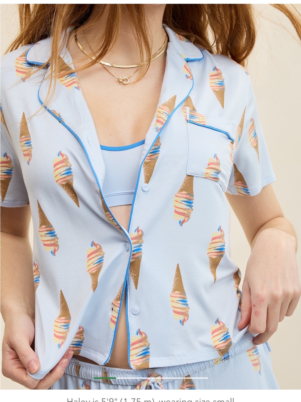 Aerie ice cream print pj set